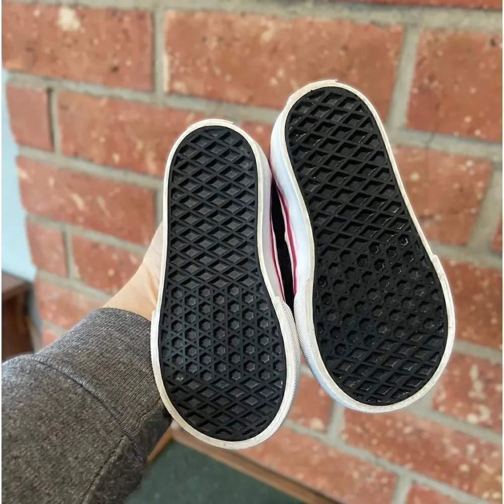 VANS Slip On Infant Baby Toddler Friend Party Furry Black Shoes size 5